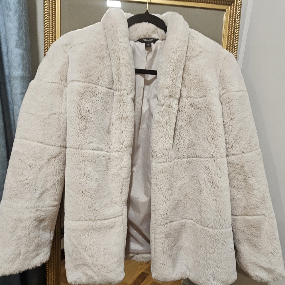 Tahari Cream Teddy Jacket